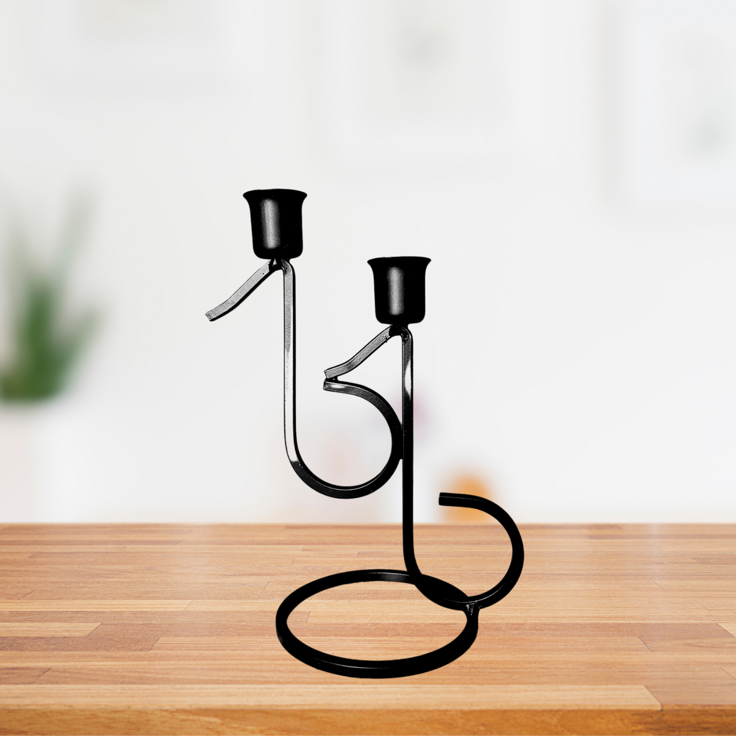 Decorative Black Candlestick Holders for Taper Candles