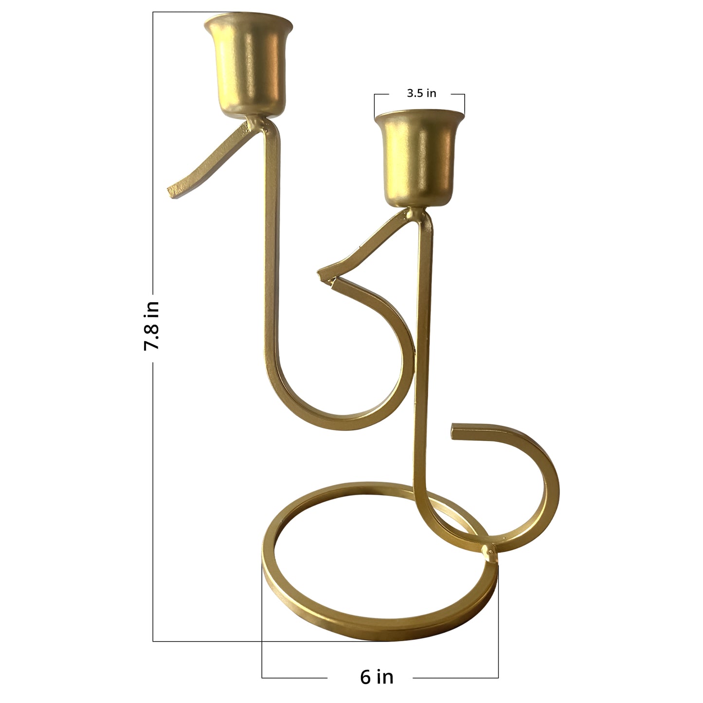 Decorative Gold Plated Candlestick Holders for Taper Candles